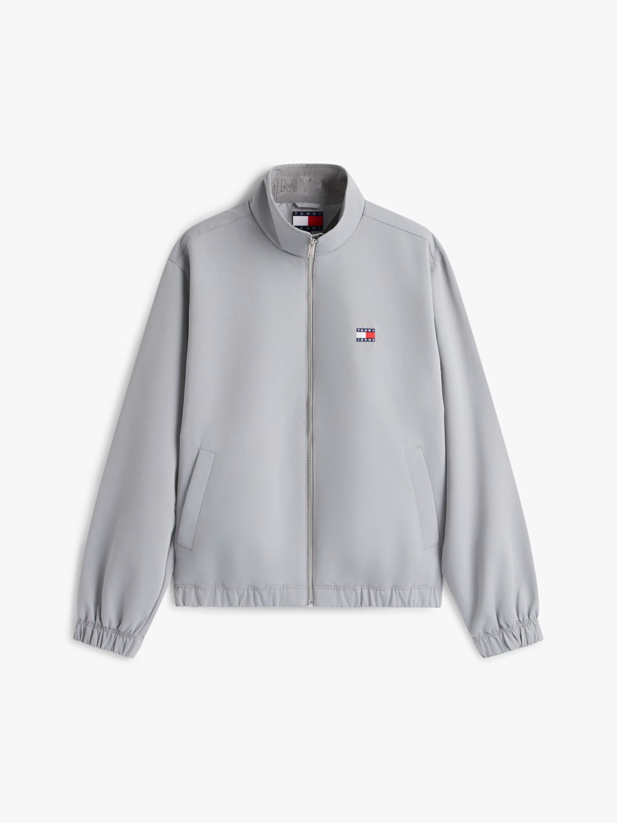 Collar Logo Water Repellent Zip-Thru Jacket — Grey