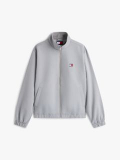 Collar Logo Water Repellent Zip-Thru Jacket — Grey 6