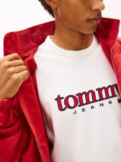 Collar Logo Water Repellent Zip-Thru Jacket — Red 2