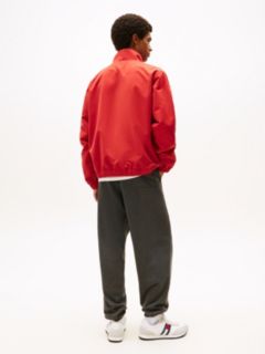 Collar Logo Water Repellent Zip-Thru Jacket — Red 5