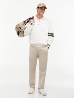 90s Tommy Badge Stripe Sleeve Polo Jumper — White 2