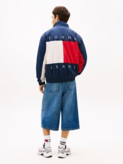 Flag Badge Back Logo Water Repellent Jacket — Blue 5
