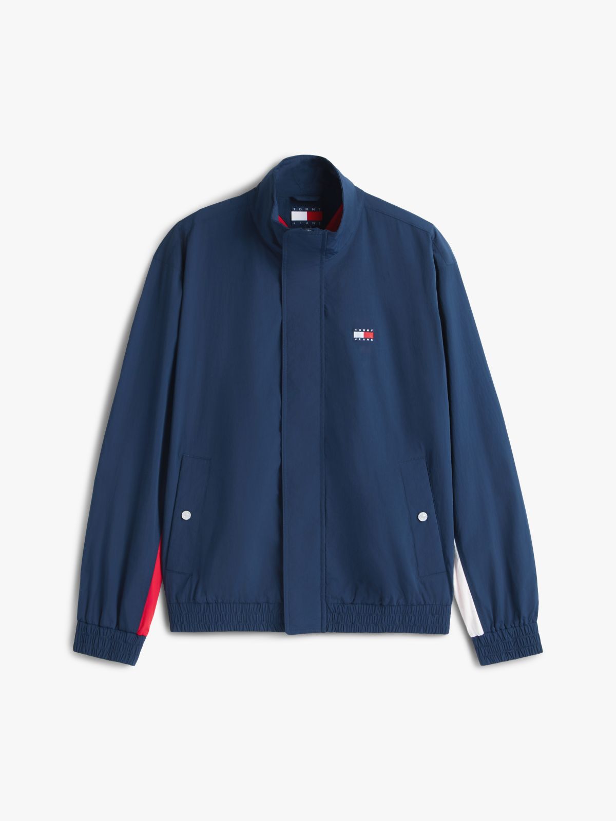 Flag Badge Back Logo Water Repellent Jacket — Blue