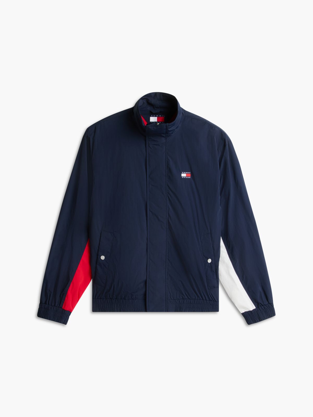Flag Badge Back Logo Water Repellent Jacket — Blue