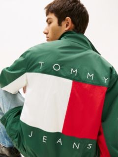 Flag Badge Back Logo Water Repellent Jacket — Green 2