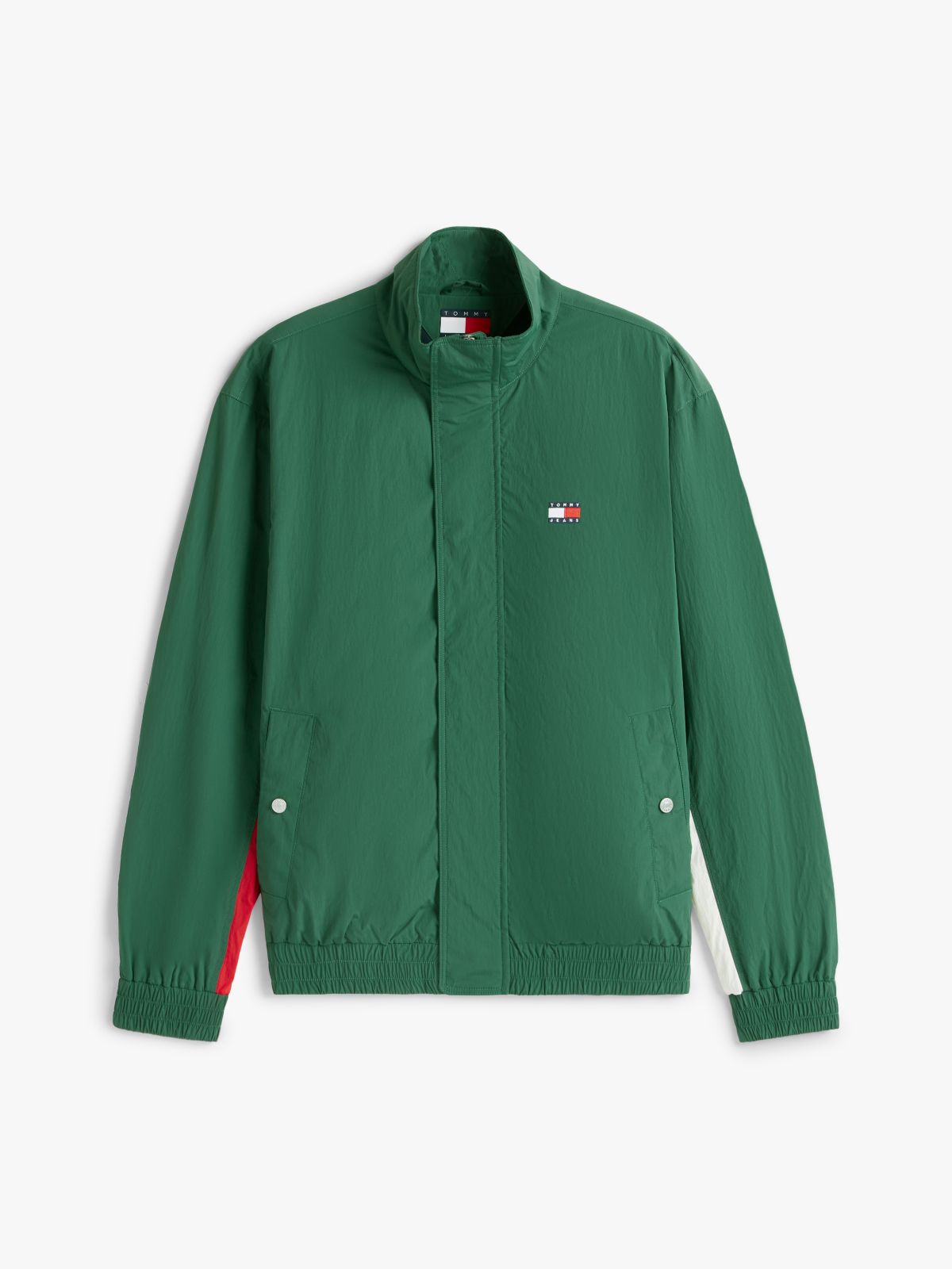 Flag Badge Back Logo Water Repellent Jacket — Green
