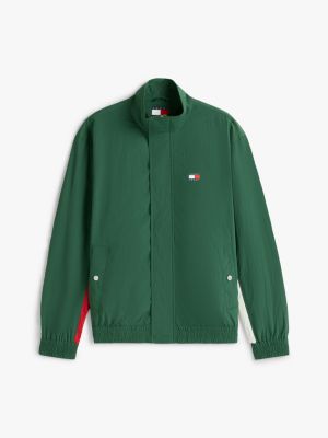 green flag badge back logo water repellent jacket for men tommy jeans