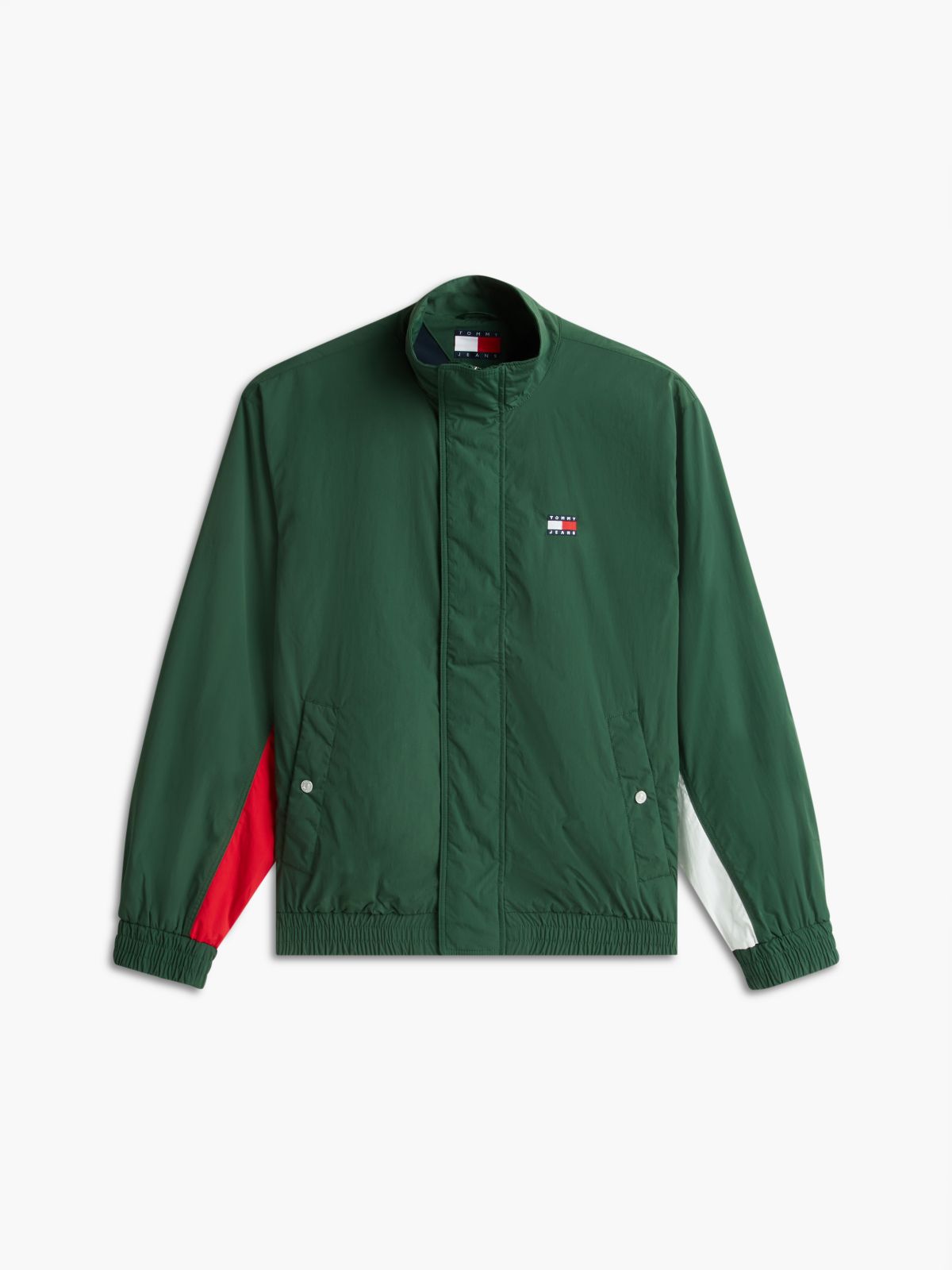 Flag Badge Back Logo Water Repellent Jacket — Green