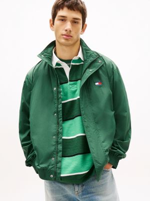 green flag badge back logo water repellent jacket for men tommy jeans