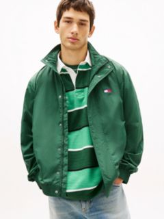 Flag Badge Back Logo Water Repellent Jacket — Green 1