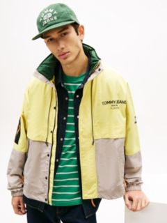 Water Repellent Colour-Blocked Oversized Windbreaker — Grey 4
