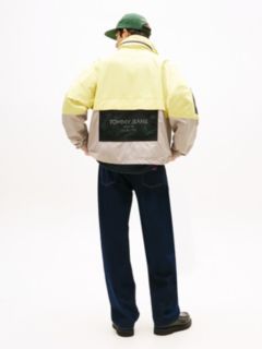 Water Repellent Colour-Blocked Oversized Windbreaker — Grey 6