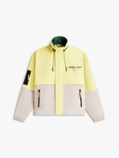 Water Repellent Colour-Blocked Oversized Windbreaker — Grey 7