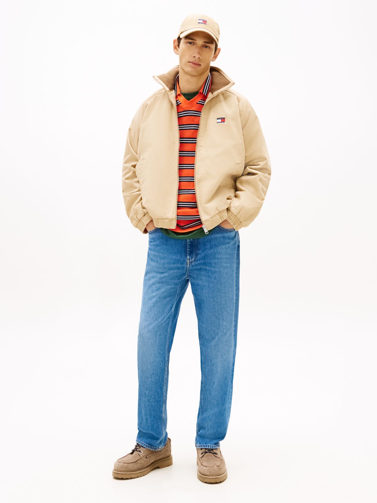 Twill Zip-Thru Jacket — Beige
