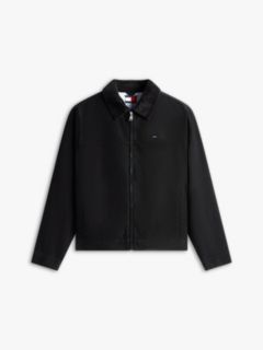 Flag Embroidery Zip-Thru Trucker Jacket — Black 5