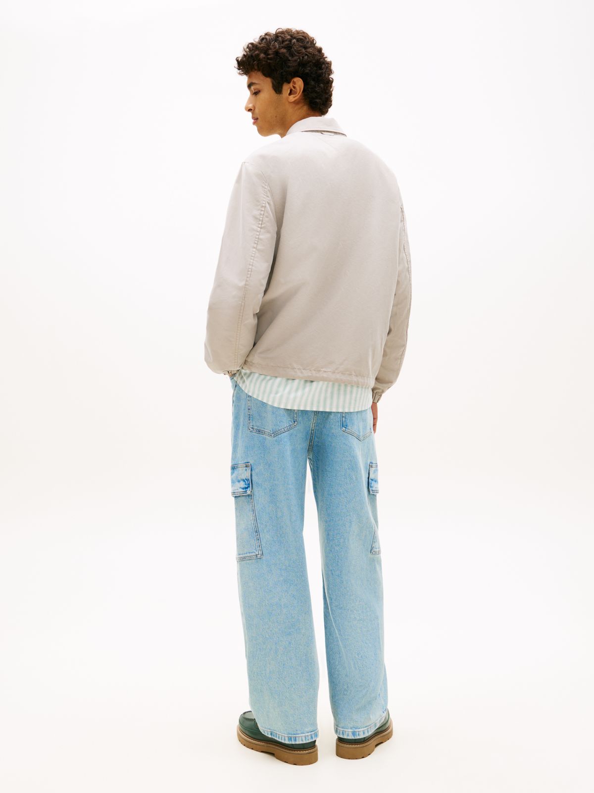 Logo Twill Overshirt — Grey