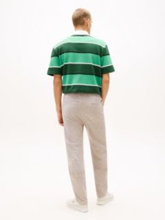 Sonny Tapered Leg Linen Blend Chinos — Grey 4
