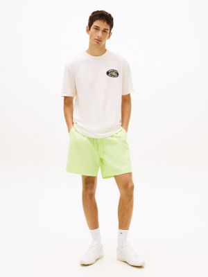shorts relaxed fit con logo green da uomini tommy jeans