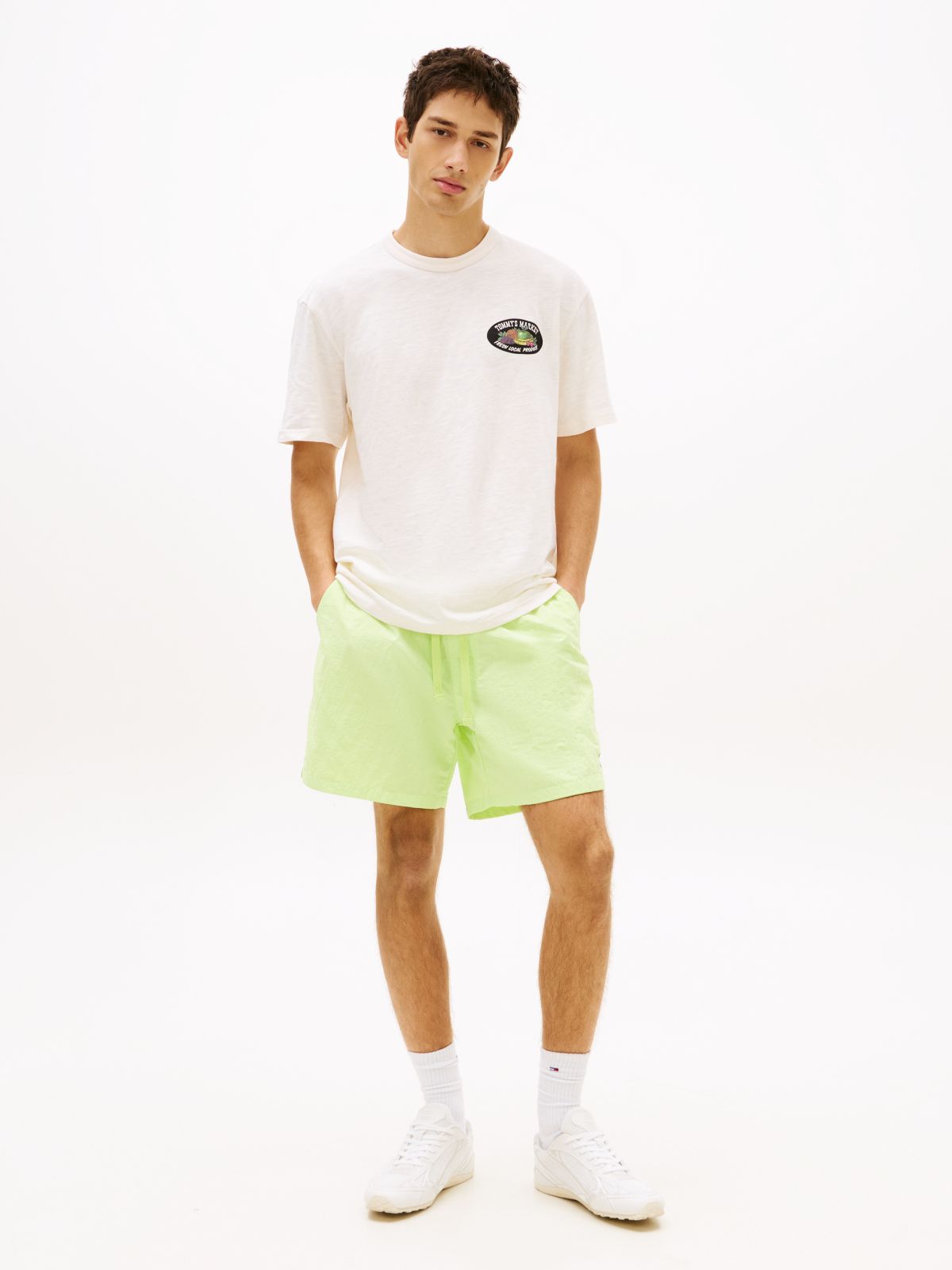 Logo Relaxed Shorts — Green