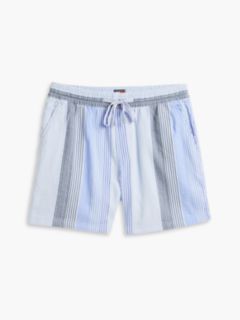 Dobby Stripe Relaxed Shorts — Blue 5