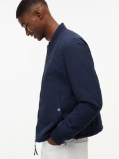 Logo Water Repellent Bomber Jacket — Blue 3