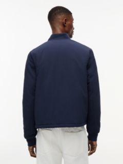 Logo Water Repellent Bomber Jacket — Blue 4