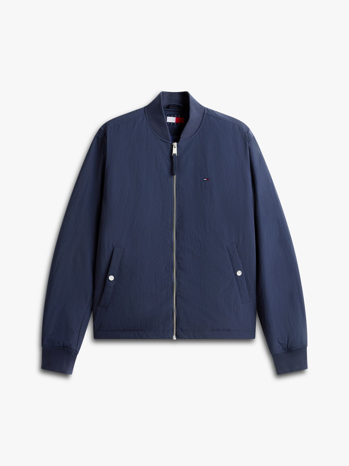 Logo Water Repellent Bomber Jacket — Blue