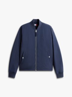 Logo Water Repellent Bomber Jacket — Blue 5