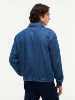 Chambray Denim Harrington Jacket — Blue 5