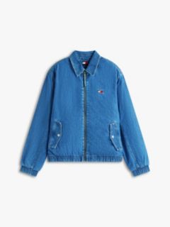 Chambray Denim Harrington Jacket — Blue 6
