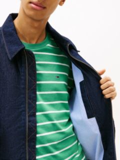 Chambray Denim Harrington Jacket — Blue 2