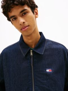 Chambray Denim Harrington Jacket — Blue 4