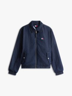 Chambray Denim Harrington Jacket — Blue 6