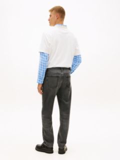 Sonny Tapered Leg Whiskered Black Jeans — Grey 4