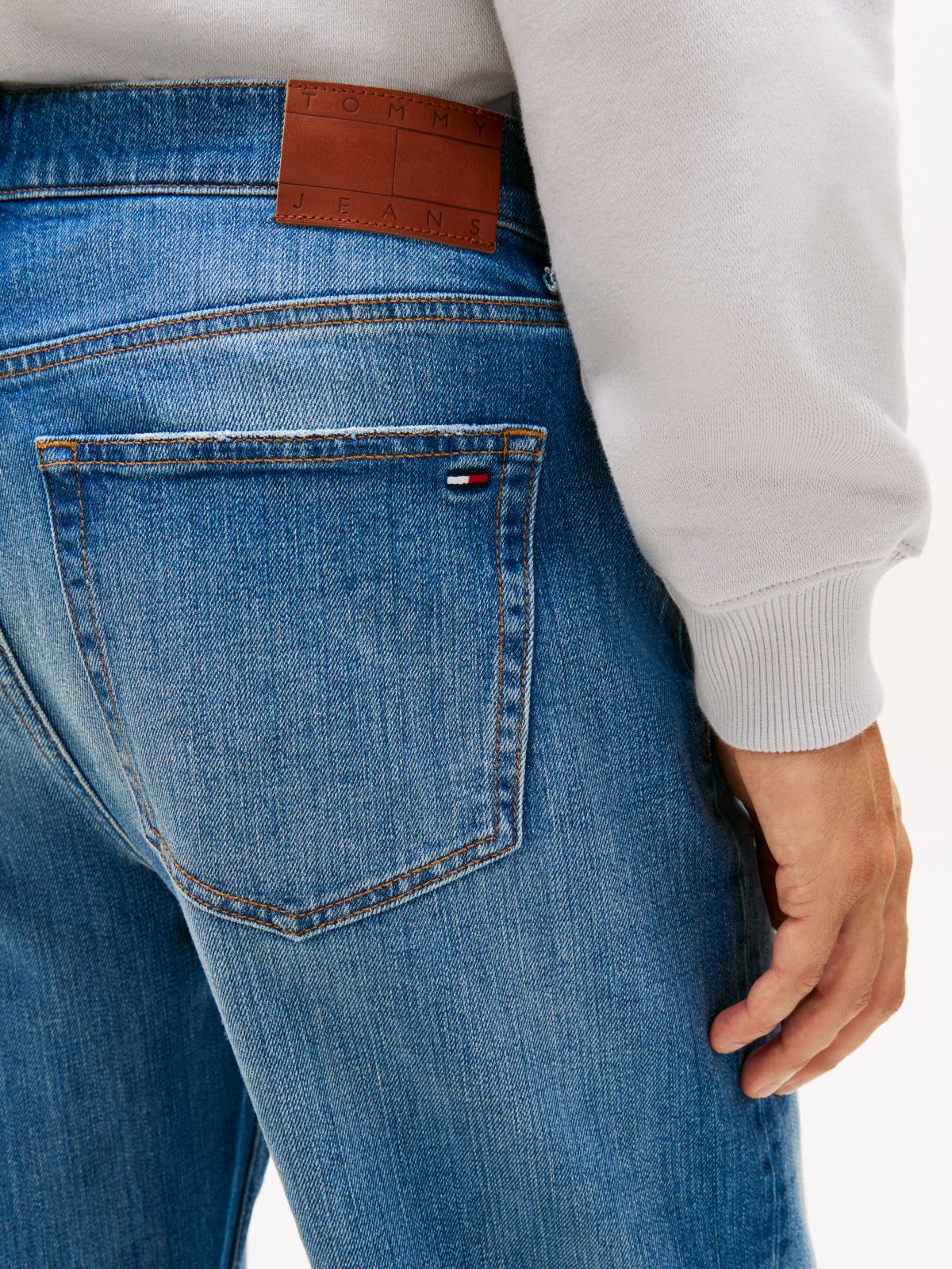 Sonny Tapered Leg Whiskered Jeans — Blue