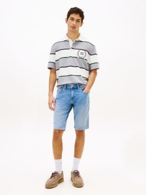 blue ronnie whiskered slim denim shorts for men tommy jeans