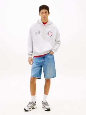 blue jaimie whiskered relaxed denim shorts for men tommy jeans