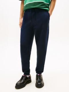 Linear Logo Fleece Drawstring Joggers — Blue 2