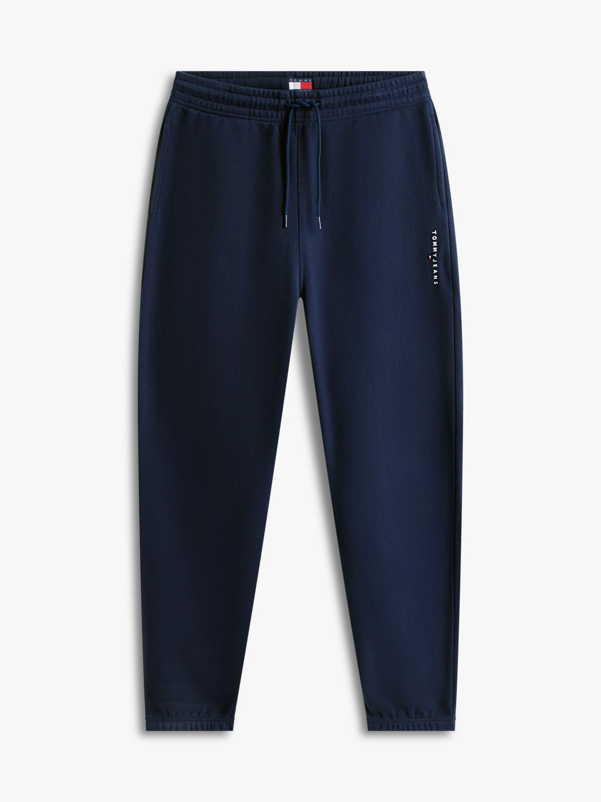 Linear Logo Fleece Drawstring Joggers — Blue