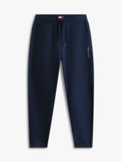 Linear Logo Fleece Drawstring Joggers — Blue 6