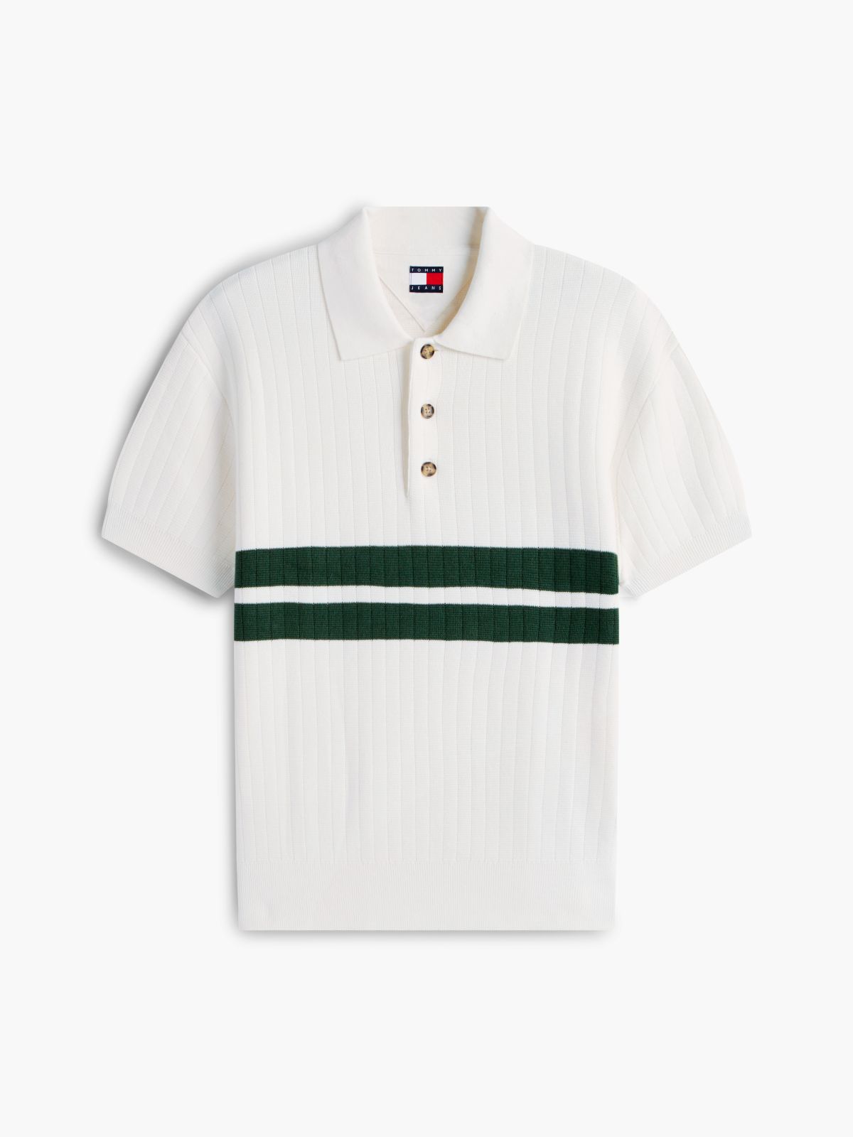 Tommy Badge Regular Fit Knit Polo Shirt — White