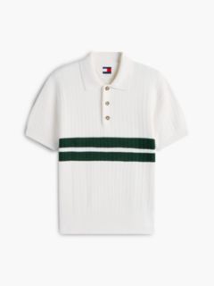 Tommy Badge Regular Fit Knit Polo Shirt — White 6