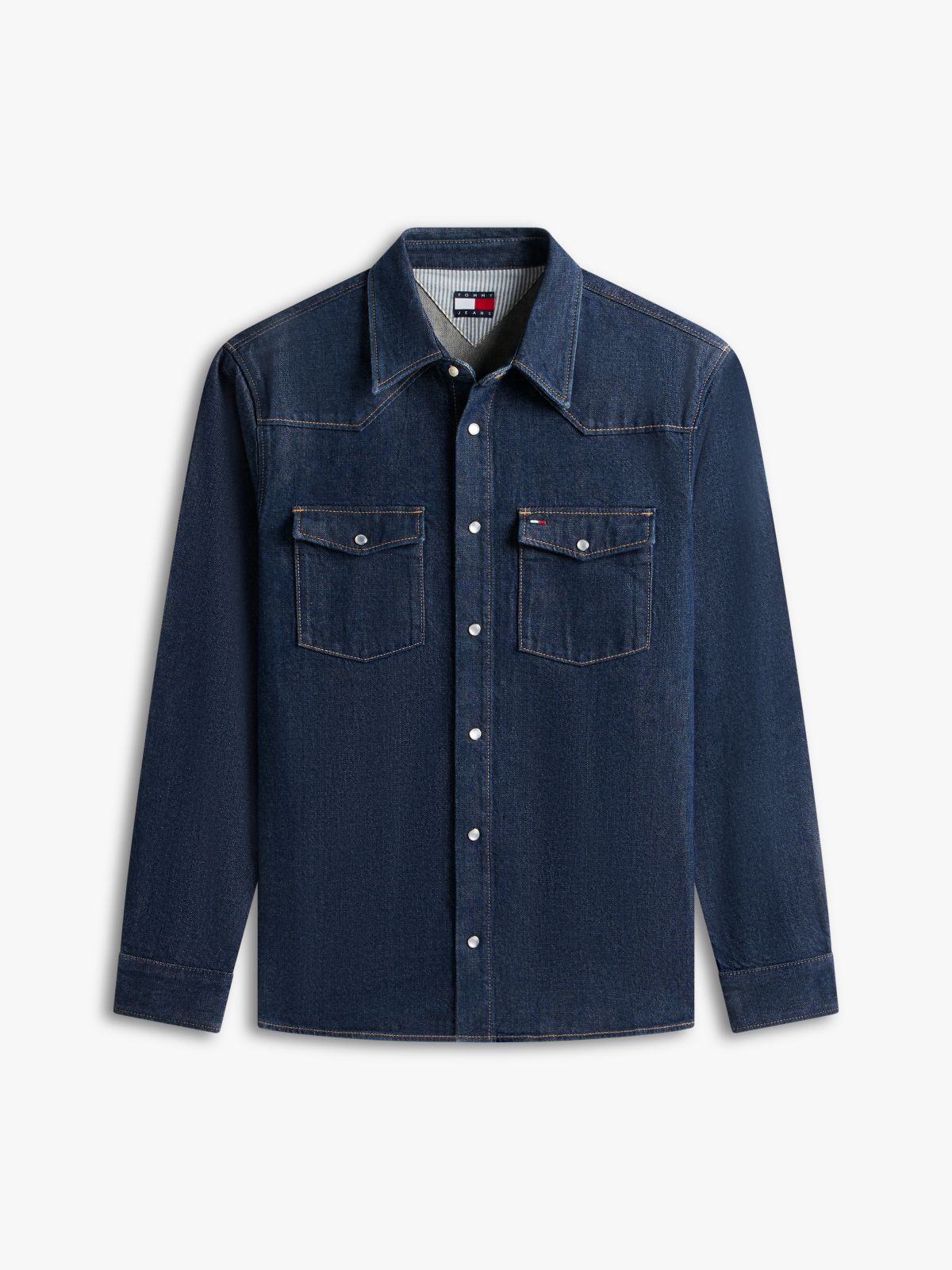 Regular Fit Western Denim Shirt — Blue