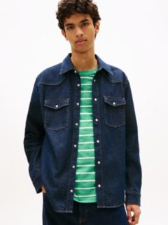 Regular Fit Western Denim Shirt — Blue 1