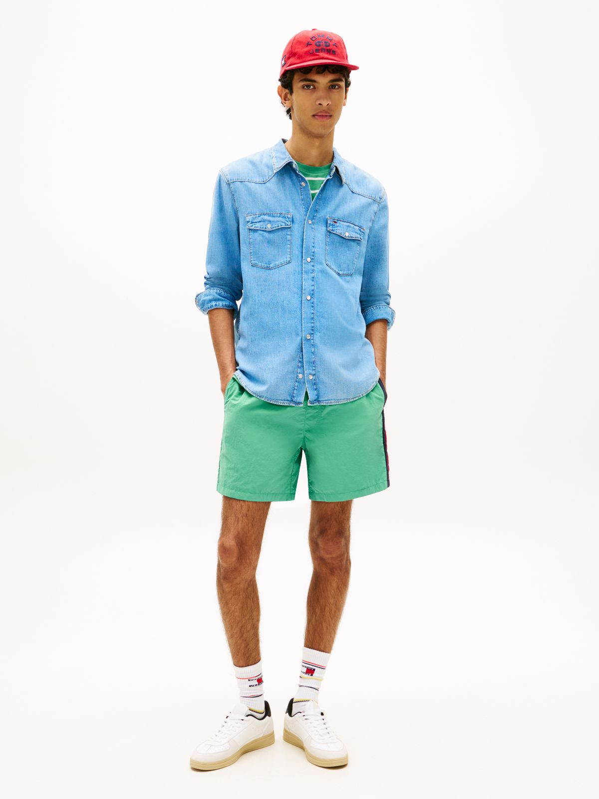 Regular Fit Western Denim Shirt — Blue