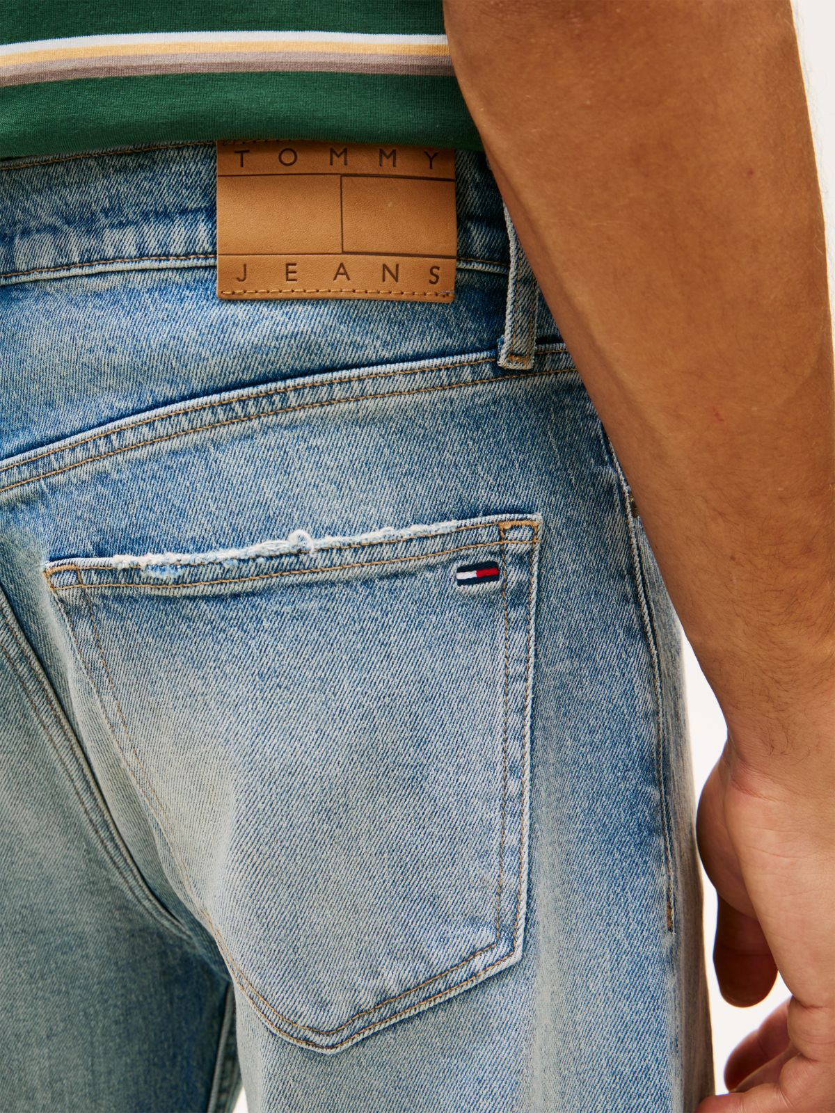 Faded Distressed Bootcut Jeans — Blue