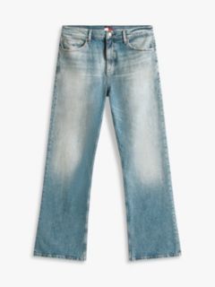 Faded Distressed Bootcut Jeans — Blue 6