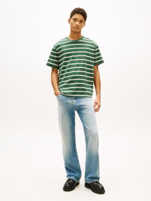 blue bootcut jeans mit fade-effekt für herren - tommy jeans