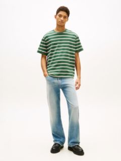 Faded Distressed Bootcut Jeans — Blue 1