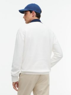 Contrast Collar Rugby Jumper — White 4